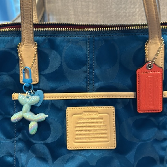 Coach Tote Royal Blue purse - Picture 9 of 13
